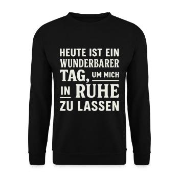 Leave Alone – design sarcastique - Sweat-shirt Unisexe - noir - Devant - Alina (178cm) & Michal (187cm)