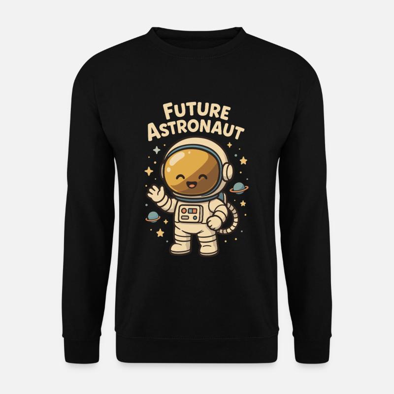 Niedlicher Zukunftsastronaut Kinder - Unisex Pullover - Schwarz