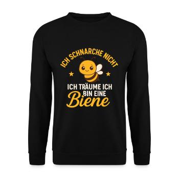 Je ne ronfle pas – le rêve des abeilles - Sweat-shirt Unisexe - noir - Devant - Alina (178cm) & Michal (187cm)