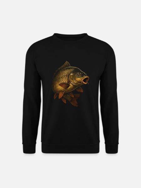 Carp Motif – Big Carp for Anglers - Unisex Sweatshirt - black