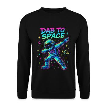 Dab To Space Astronaut Adventure - Sweat-shirt Unisexe - noir - Devant - Alina (178cm) & Michal (187cm)