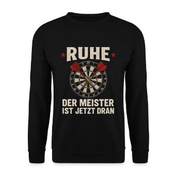 Maître des fléchettes – Repos à l’Oche - Sweat-shirt Unisexe - noir - Devant - Alina (178cm) & Michal (187cm)