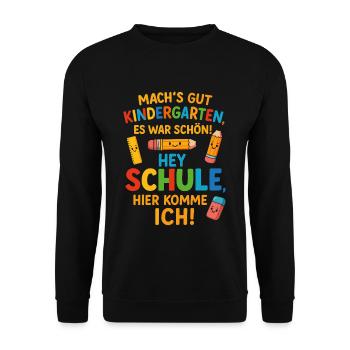 Maternelle Take care, Hey School 2025 - Sweat-shirt Unisexe - noir - Devant - Alina (178cm) & Michal (187cm)