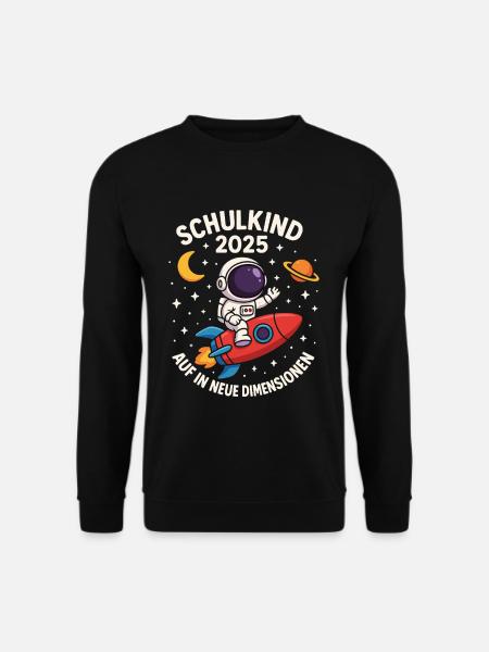 Écolier 2025 Astronaute Fusée - Sweat-shirt Unisexe - noir