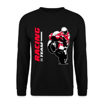 Motorcycle Racing - Moto GP - Superbike - Unisex Sweatshirt - black - Front - Alina (178cm) & Michal (187cm)
