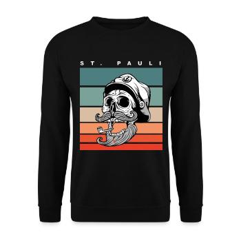 Pauli Paulianer Sankt Pauli Hamburg St. Pauli - Unisex Pullover - Schwarz - Vorne - Alina (178cm) & Michal (187cm)