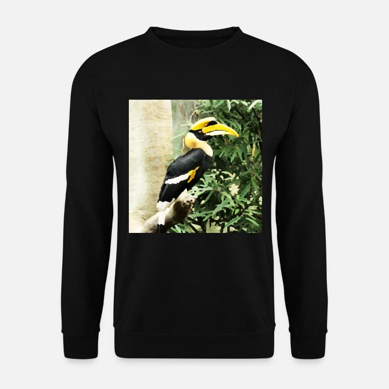 Tier Nashornvogel - Unisex Pullover - Schwarz