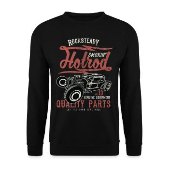 SMOKIN HOTROD - Vintage Hotrod T-shirt cadeau - Sweat-shirt Unisexe - noir - Devant - Alina (178cm) & Michal (187cm)