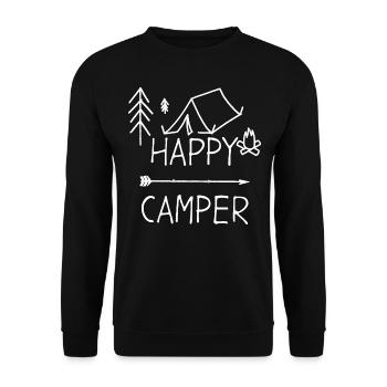 Camping - Unisex Pullover - Schwarz - Vorne - Alina (178cm) & Michal (187cm)