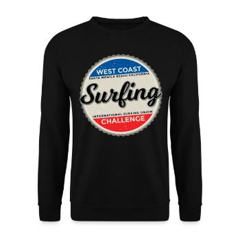 Surfen - Unisex Pullover - Schwarz - Vorne - Alina (178cm) & Michal (187cm)