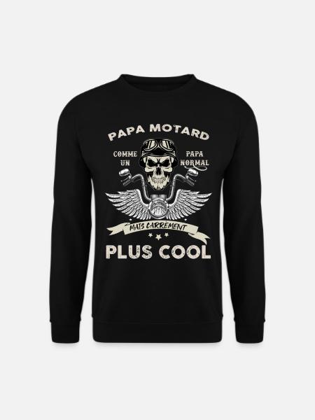 Papa motard carrément cool - Sweat-shirt Unisexe - noir