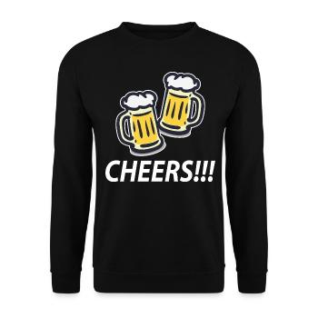 Cheers - Unisex Sweatshirt - black - Front - Alina (178cm) & Michal (187cm)