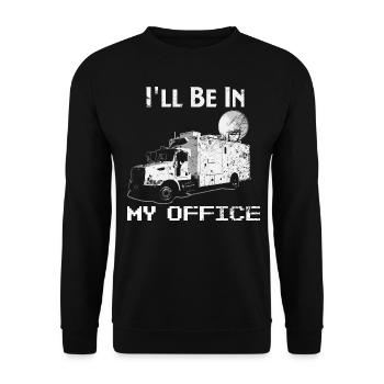 Satellite Truck Driver News Reporter Camera Operat - Unisex Sweatshirt - black - Front - Alina (178cm) & Michal (187cm)