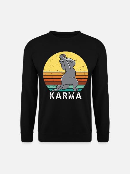 CHAT KARMA - Sweat-shirt Unisexe - noir
