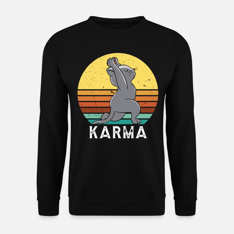 KARMA CAT - Unisex Pullover - Schwarz