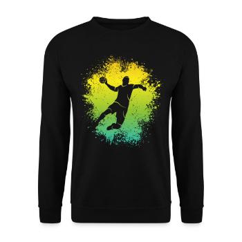 Joueur de handball Handball Enfants Garçons Handballeur - Sweat-shirt Unisexe - noir - Devant - Alina (178cm) & Michal (187cm)