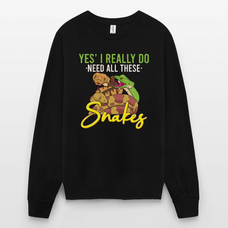 Drôle de serpent python / boa constrictor Sweat-shirt Unisexe