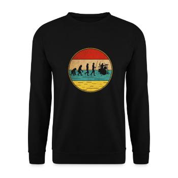 Drummer Schlagzeug Geschenk Rhythmus im Blut - Unisex Pullover - Schwarz - Vorne - Alina (178cm) & Michal (187cm)