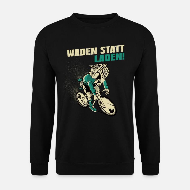 Waden statt Laden | Radsport Rennrad Shirt - Unisex Pullover - Schwarz