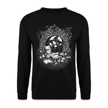 There's Witches 03 - The Sorcery - Unisex Sweatshirt - black - Front - Alina (178cm) & Michal (187cm)