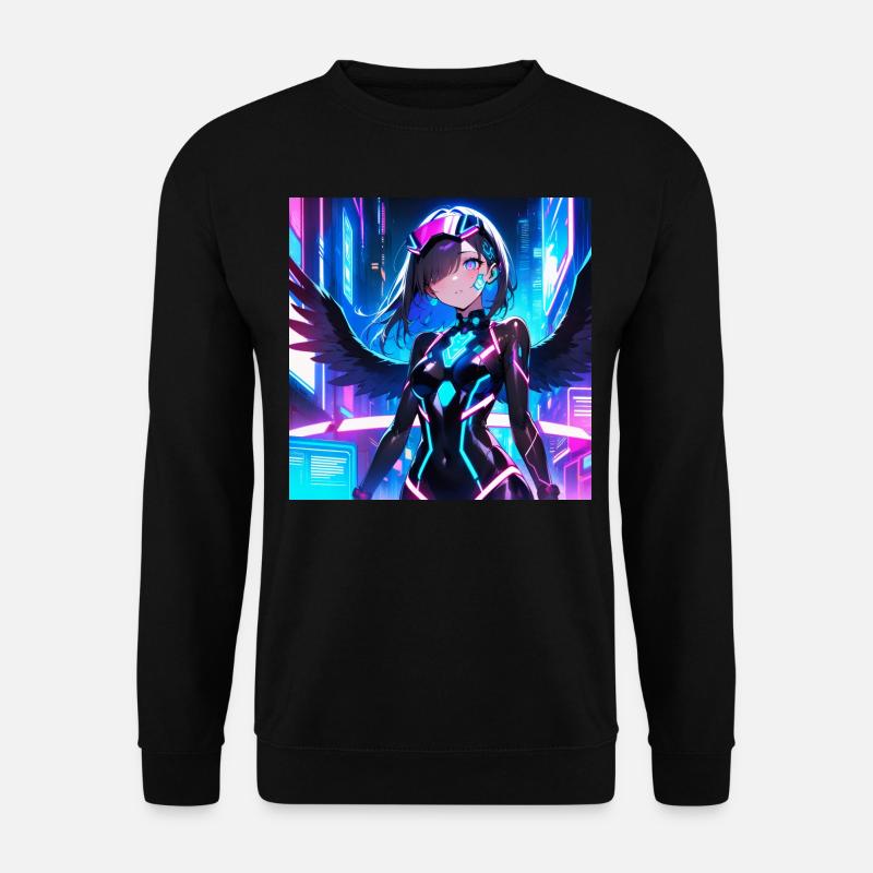 Cyber Engel Mädchen - Unisex Pullover - Schwarz
