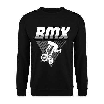 BMX street Jump - Unisex Pullover - Schwarz - Vorne - Alina (178cm) & Michal (187cm)