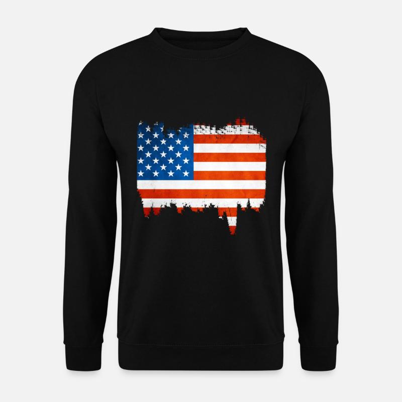 USA - Unisex Pullover - Schwarz