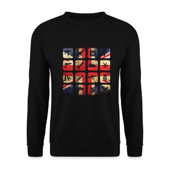 Grande Bretagne Angleterre Londres - Sweat-shirt Unisexe - noir - Devant - Alina (178cm) & Michal (187cm)