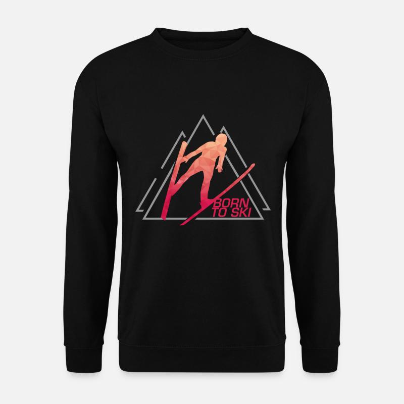 Skispringen Ski Wintersport Skifliegen Geschenk - Unisex Pullover - Schwarz