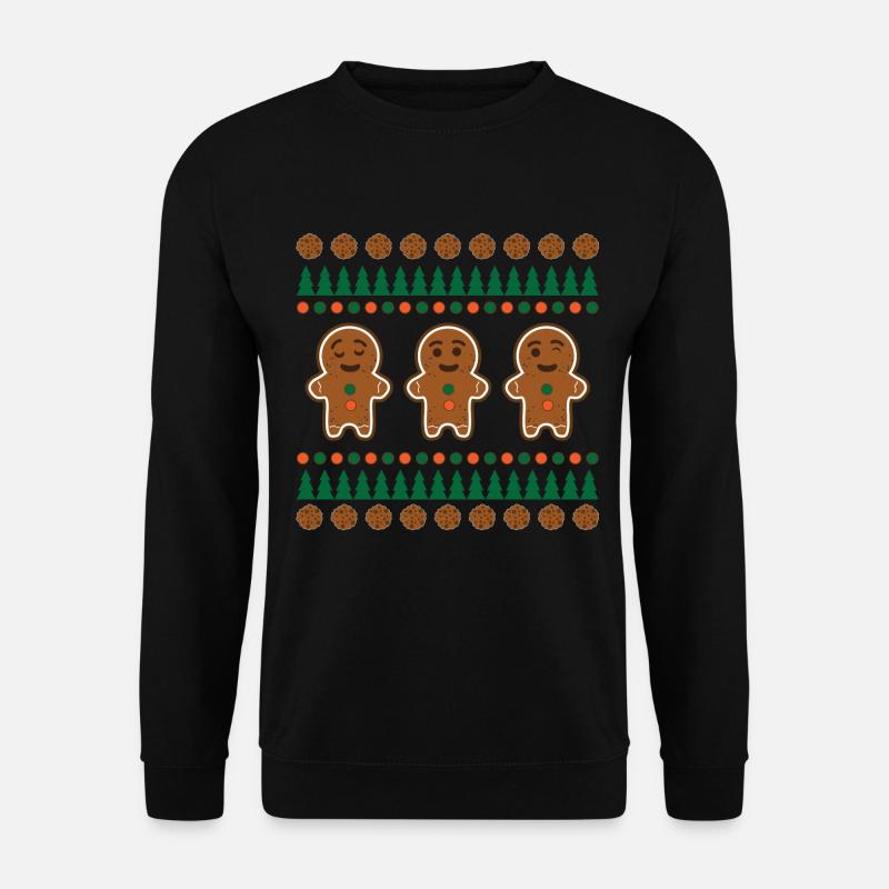Lebkuchen ugly Christmas - Unisex Pullover - Schwarz