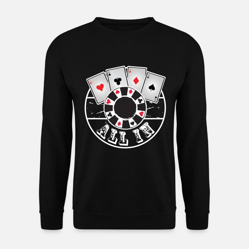 Playing Cards Chips Casino - Unisex Sweatshirt - black