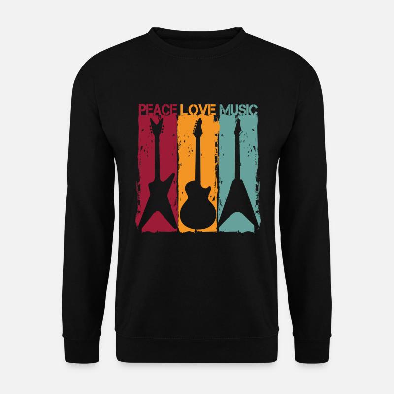 Gitarre Retro Vintage - Unisex Pullover - Schwarz