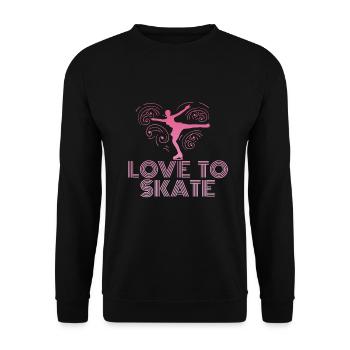 Eiskunstlauf - Unisex Pullover - Schwarz - Vorne - Alina (178cm) & Michal (187cm)