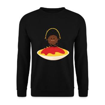 L’heureux boulet de viande - Sweat-shirt Unisexe - noir - Devant - Alina (178cm) & Michal (187cm)