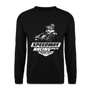 Speedway - Motorcycle Speedway - Unisex Pullover - Schwarz - Vorne - Alina (178cm) & Michal (187cm)