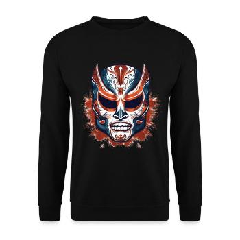 Lucha Libre Mexikanische Wrestling Maske Luchador - Unisex Pullover - Schwarz - Vorne - Alina (178cm) & Michal (187cm)