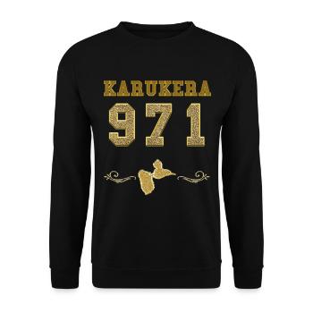 Guadeloupe Or Karukéra 971 Arawak - Sweat-shirt Unisexe - noir - Devant - Alina (178cm) & Michal (187cm)