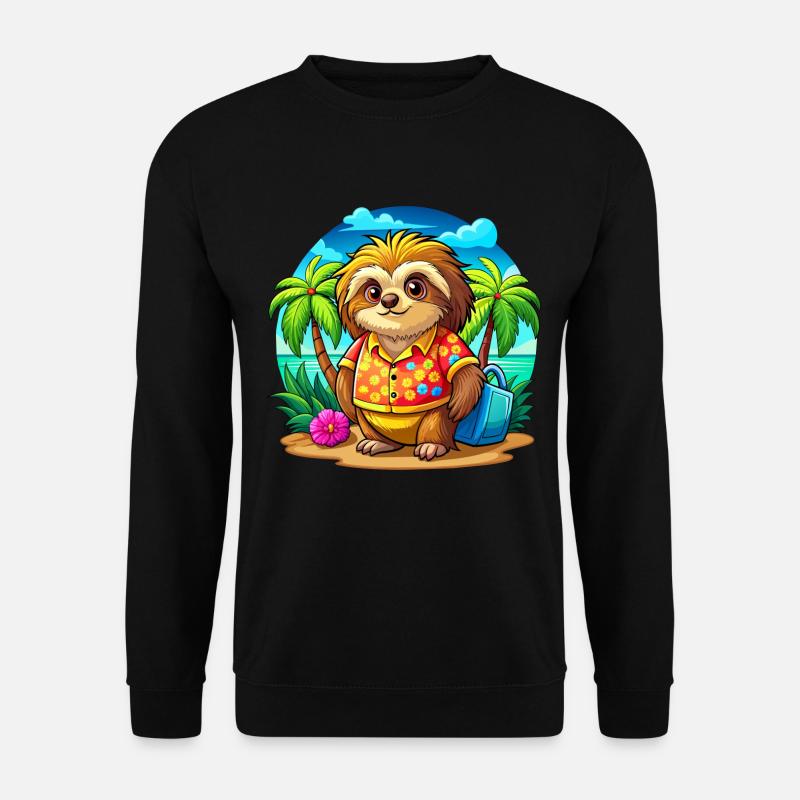 Süßes Urlaubsfaultier - Unisex Pullover - Schwarz
