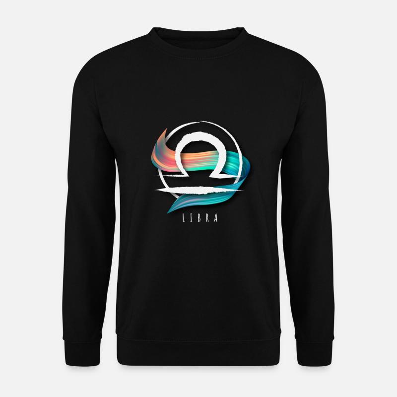 Sternzeichen Waage Horoskop Geschenk - Unisex Pullover - Schwarz
