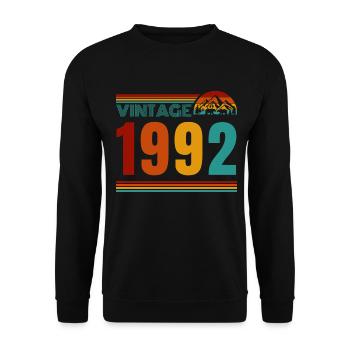 VINTAGE 1992 - Unisex Sweatshirt - black - Front - Alina (178cm) & Michal (187cm)
