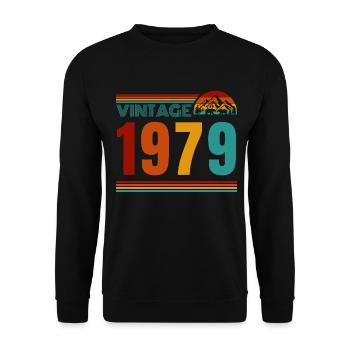 MILLÉSIME 1979 - Sweat-shirt Unisexe - noir - Devant - Alina (178cm) & Michal (187cm)