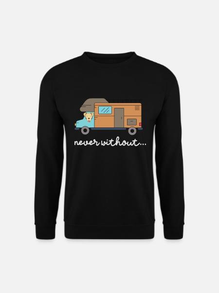 Camper Hund Camping Abenteuer Reisen Wandern - Unisex Pullover - Schwarz