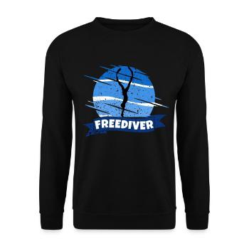 Freediver - Unisex Sweatshirt - black - Front - Alina (178cm) & Michal (187cm)