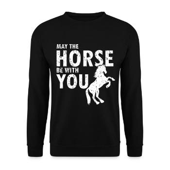 Cydesdale Rider and Draft Horse Designs - Unisex Sweatshirt - black - Front - Alina (178cm) & Michal (187cm)