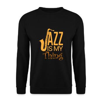 Jazz - My Passion - Unisex Pullover - Schwarz - Vorne - Alina (178cm) & Michal (187cm)