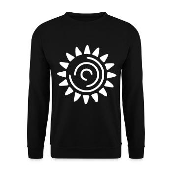 Soleil Dessin Nature Croquis Blanc - Sweat-shirt Unisexe - noir - Devant - Alina (178cm) & Michal (187cm)