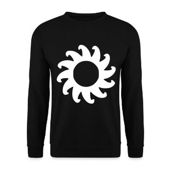 Soleil Dessin Nature Croquis Blanc - Sweat-shirt Unisexe - noir - Devant - Alina (178cm) & Michal (187cm)