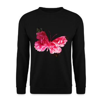 Schmetterling - Unisex Pullover - Schwarz - Vorne - Alina (178cm) & Michal (187cm)
