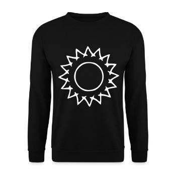Soleil Dessin Nature Croquis Blanc - Sweat-shirt Unisexe - noir - Devant - Alina (178cm) & Michal (187cm)
