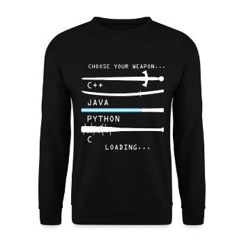 Program - Unisex Sweatshirt - black - Front - Alina (178cm) & Michal (187cm)